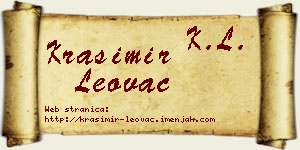 Krasimir Leovac vizit kartica